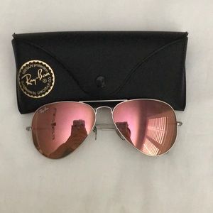 Ray-Ban sunglasses with pink frame